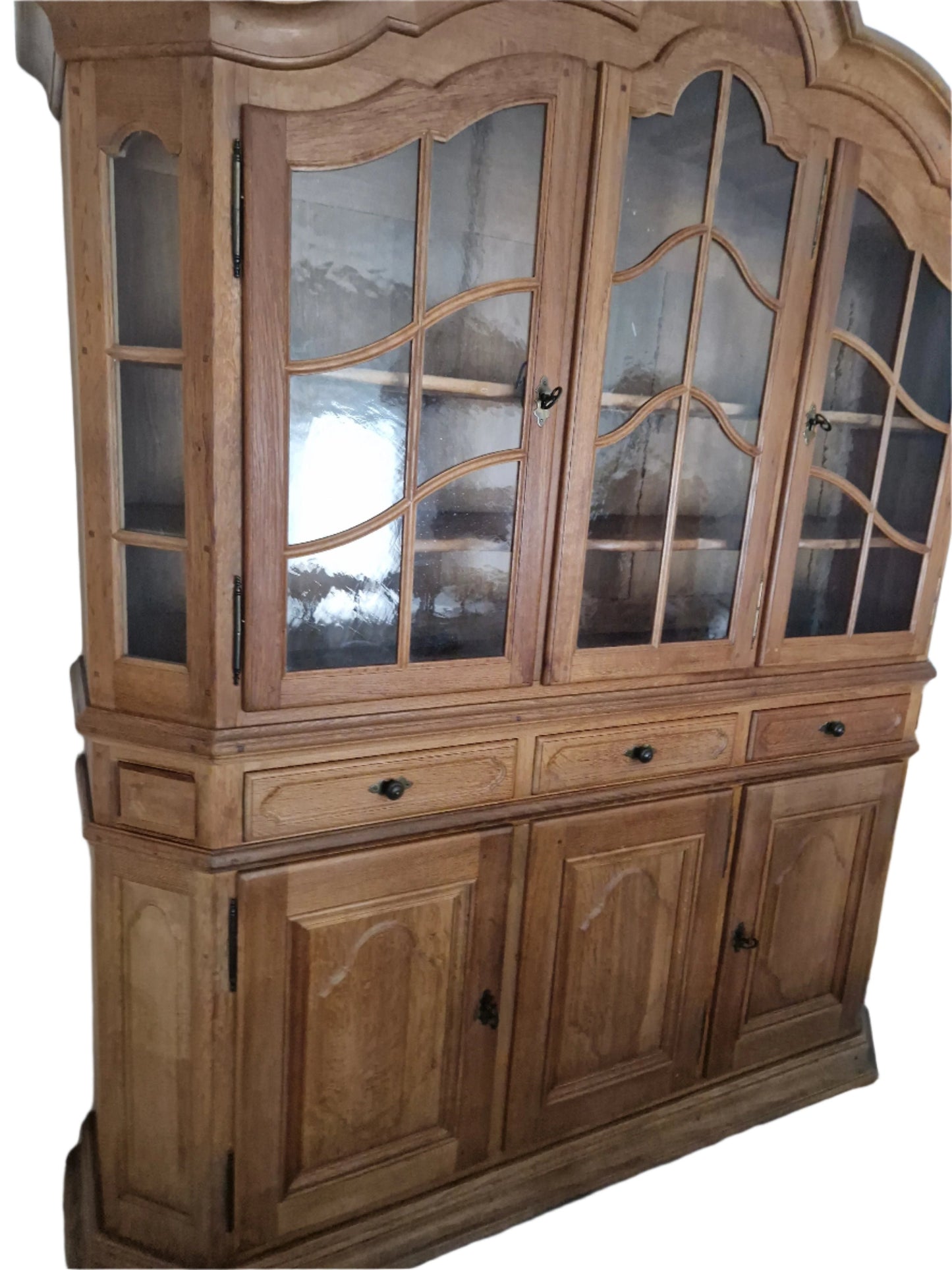 'Brachtenbach' - Vitrine de bibliothèque en bois de chêne massif