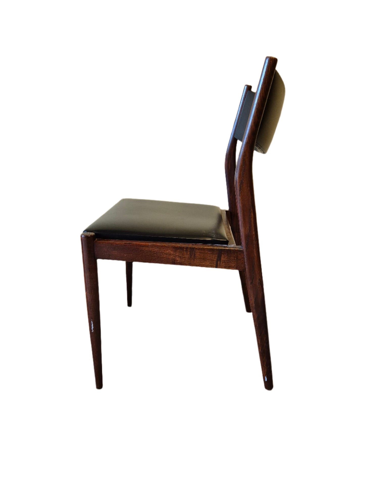 Chaise de salle à manger en frêne massif et cuir « Rodange »
