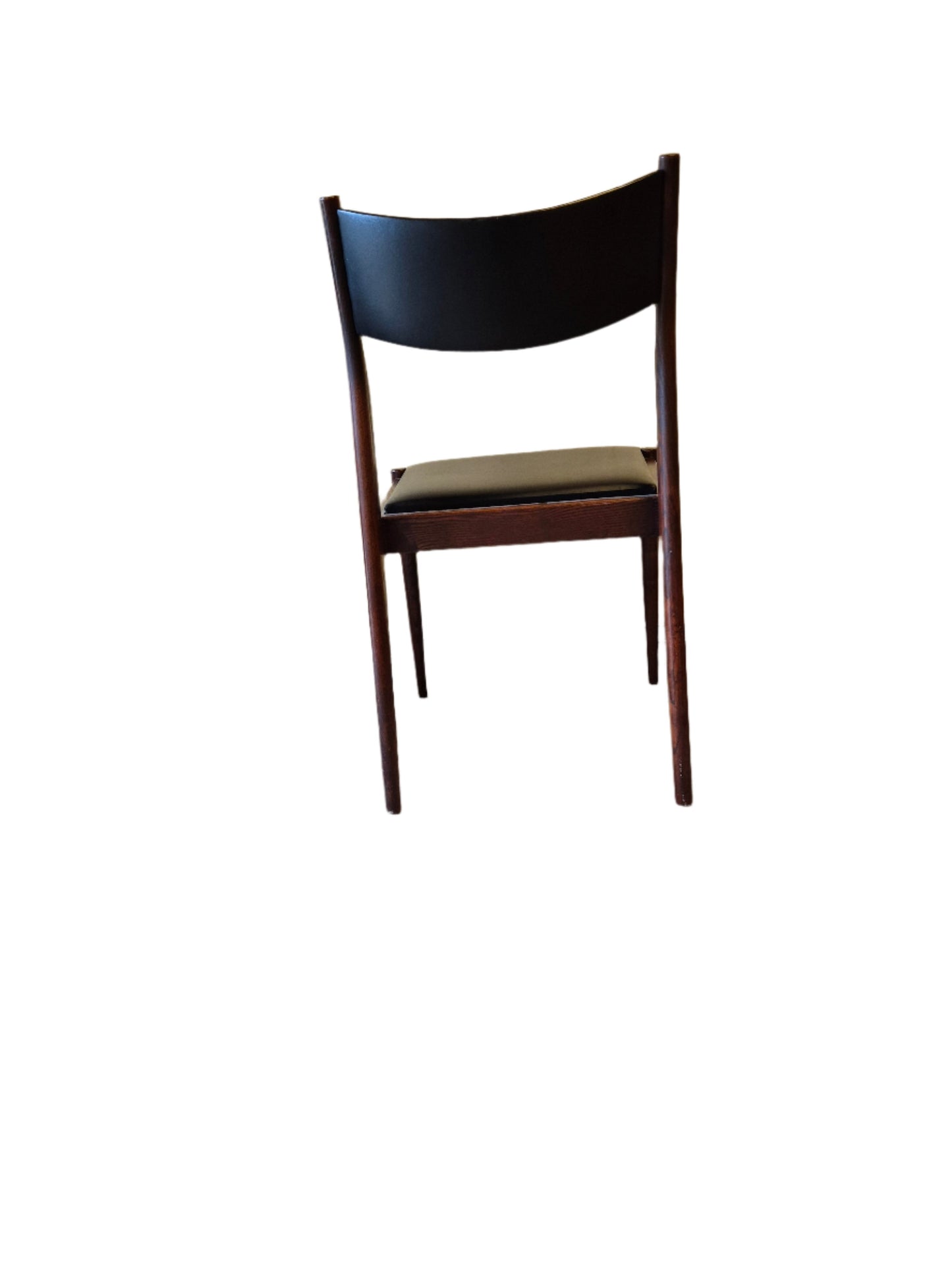 Chaise de salle à manger en frêne massif et cuir « Rodange »