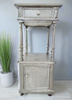 'Bilsdorf'- Marble Top Solid Wood Side Single Drawer Chest