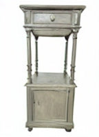 'Bilsdorf'- Marble Top Solid Wood Side Single Drawer Chest