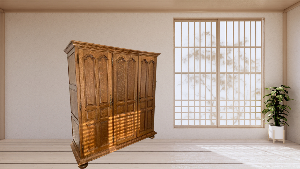 'Nennig' - Solid Oakwood 3 Door Wardrobe